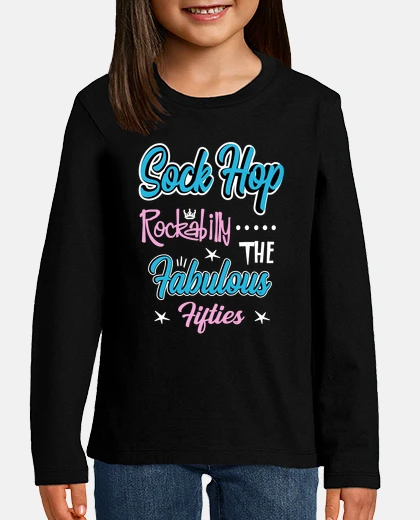 Kids t-shirt retro rock rockabilly 1950s music sock hop dance party