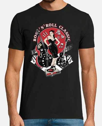 Tee-shirt t-shirt rockabilly des années 50 de la musique rockabilly pin-up retro rock and roll USA