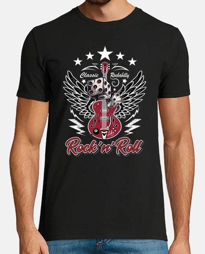 Tee-shirt t-shirt rockabilly des années 50 rockers guitares vintage