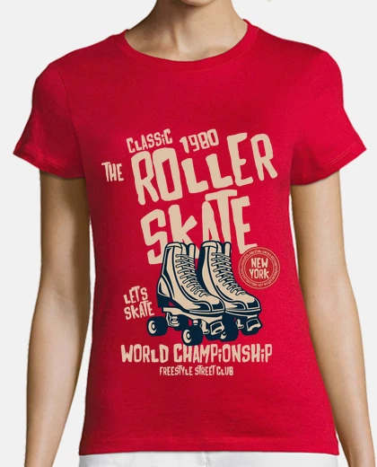 T-shirt t-shirt roller skate pattini vintage vintage