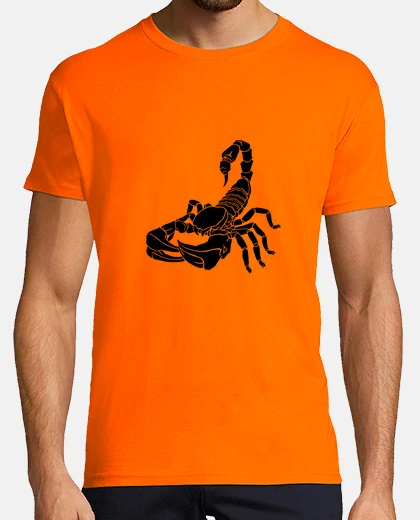 T-shirt t-shirt scorpion per uomo nera