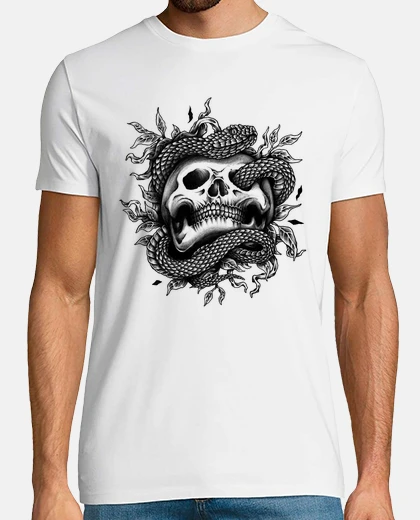 T-shirt t-shirt skulls snakes heavymetal