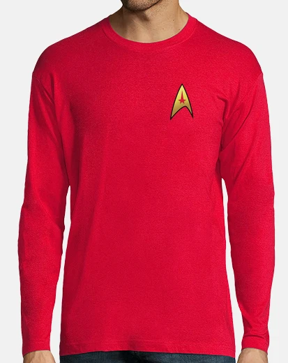 Tee-shirt t-shirt star trek crew, homme manches longues