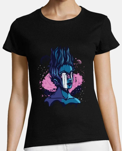 T-shirt t-shirt, succubus science fiction woman, street art.