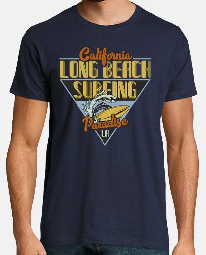 T-shirt t-shirt surf california long beach surf vintage anni &#39;60 anni &#39;80 anni &#39;80 usa