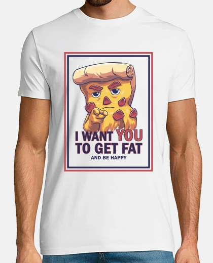 T-shirt t-shirt tizio pizza parody america