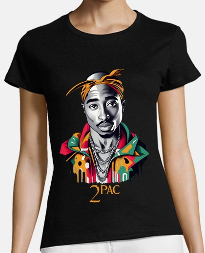 Tee-shirt t-shirt traductionnel fille tupac