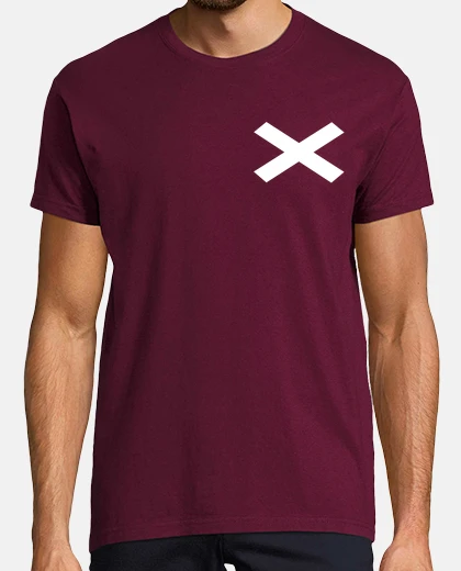 Tee-shirt t-shirt uni bordeaux croisé