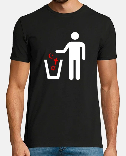 Tee-shirt t-shirt unisexe - déchets dans la poubelle - sindios