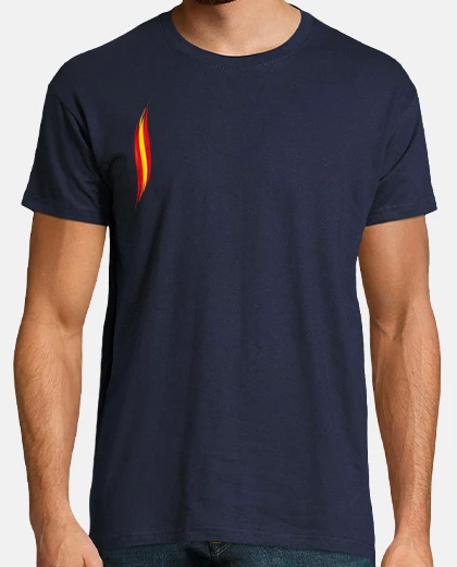 Tee-shirt t-shirt unisexe vertical drapeau espagne bleu