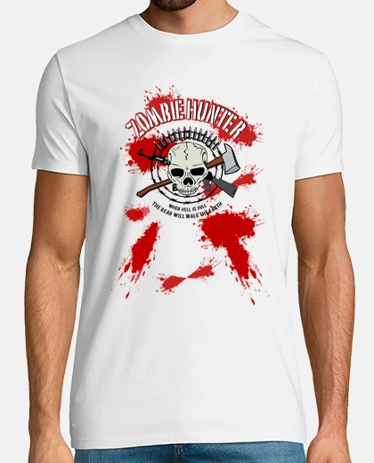 T-shirt t-shirt uomo - cacciatore di zombie