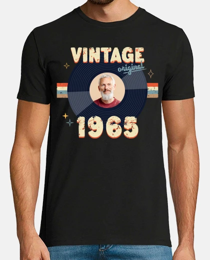 Tee-shirt t-shirt vintage 1965 photo personnalisable