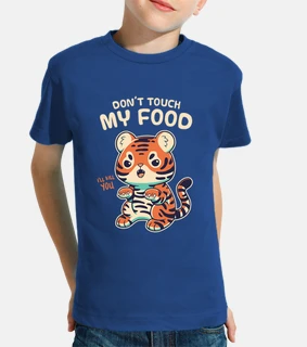 t-shirt bambino my food kitty tiger