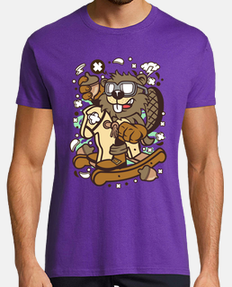 t-shirt cartoni animati animale giovanile castoro
