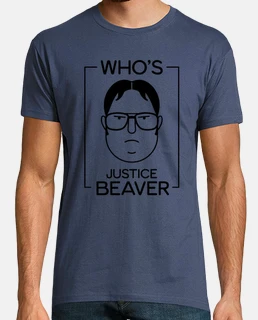 t-shirt castor justice dwight schrute, le bureau, who est castor justice, rainn wilson, fait