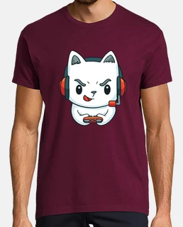 t-shirt chaton gamer