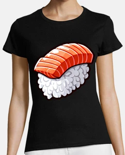 t-shirt da donna gourmet sushi di salmone