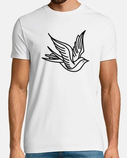 t-shirt design hirondelle old school
