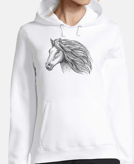 t-shirt disegno testa di cavallo equitazione