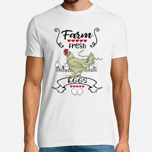 t-shirt ferme poules animal ferme animaux agriculteur champ
