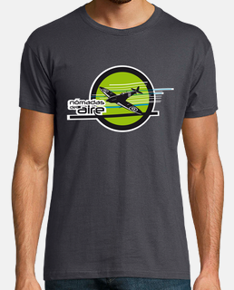 t-shirt grigia, il logo verde