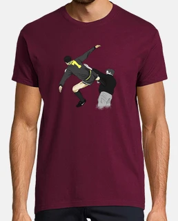 t-shirt h - eric cantona antifascist kick