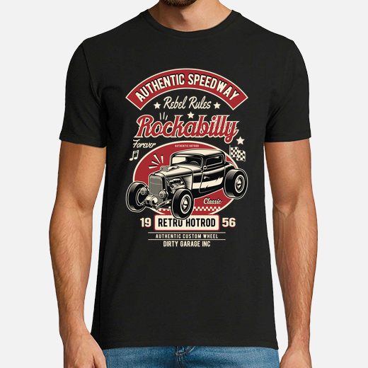 t-shirt hot rod voiture classique américaine moteur custom rockabilly rockers