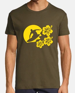 t-shirt manches courtes surf homme