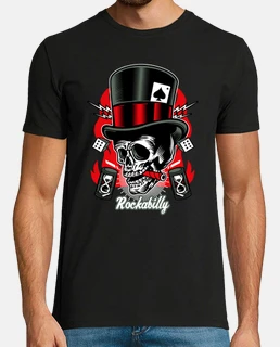 t-shirt motard skull rockabilly rockers crânes rock n roll psychobilly