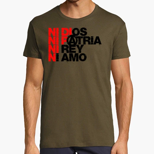 T Shirt Re O Dio Patria Amo Cnt Bandiera Tostadora