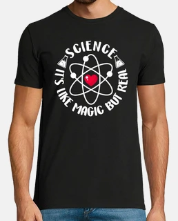 t-shirt scientifique drôle la science c&#39;est comme de la magie mais un vrai professeur de science