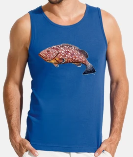 t-shirt semplice uomo, senza maniche, blu royal