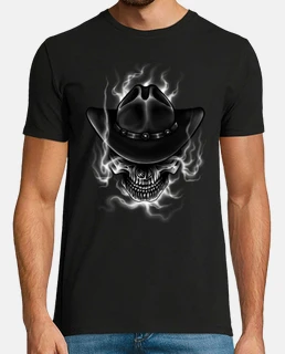 t-shirt skull cow-boy sauvage west western rétro ouest crânes