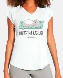 t-shirt sportiva da donna savasana expert