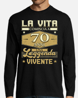 Buon compleanno 70 anni regalo' Maglietta maniche lunghe premium uomo