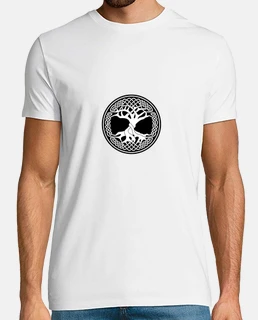 t-shirt viking hommes yggdrasil noir