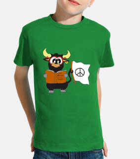 t-shirt with anti-bullfighting message for children