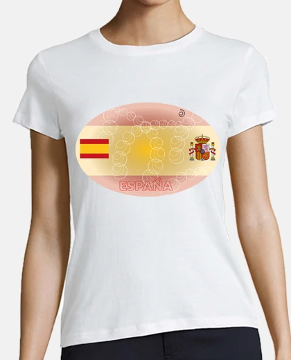 T-shirt t-t-shirt più impiallacciatura spagna v