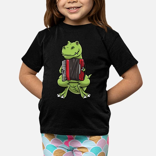 t rex dinosaur playing accordion