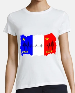 t shirt France 2018 drapeau electrocardiogramme