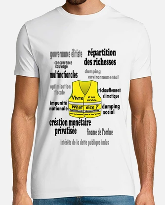 Tee shirt t shirt gilet jaune homme tostadora