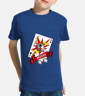 t shirt petanque pointeur tireur milieu enfant