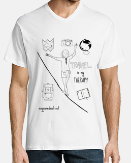 T shirt Uomo Travel is My Therapy