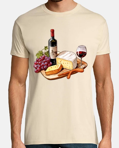 Camiseta Tabla de quesos al vino de Burdeos