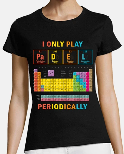 Playera Tabla periódica divertida de pádel