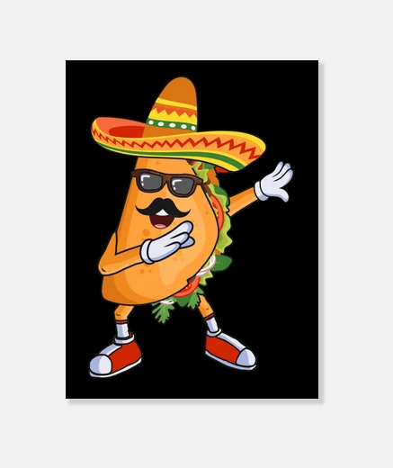 Stampa Taco Dabbing Funny Mexican Food