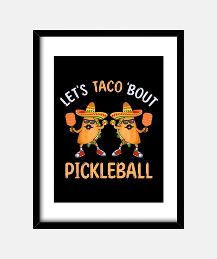 Cadre taco pickleball tacos mexicains drôles