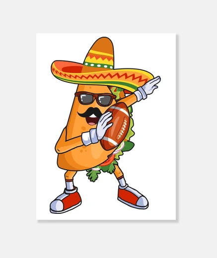 Tableau tacos et football tacos drôles