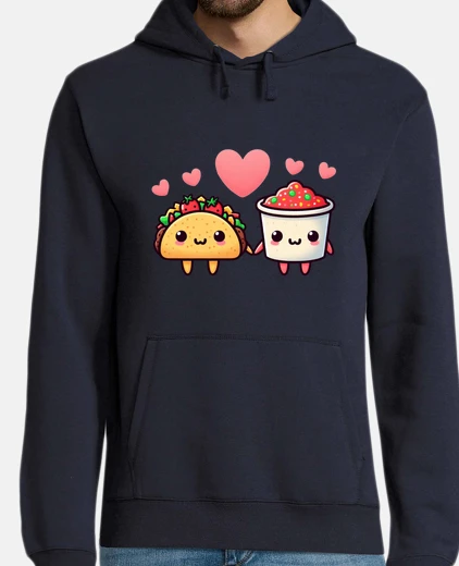 Hoodie tacos salsa couple