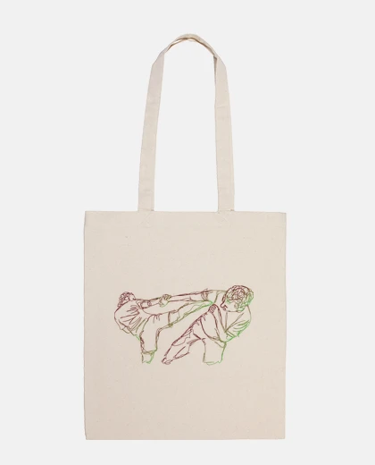 Bag taekwondo - one line drawing - bag